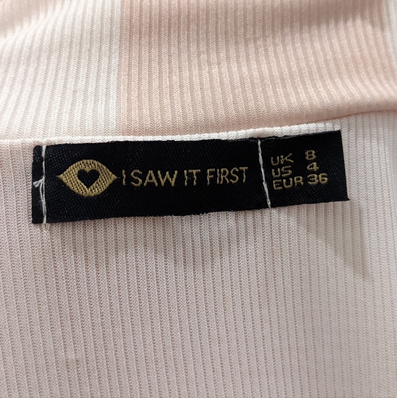 ASOS checkered midi dress in cream and blush pink, NWOT - Picture 7 of 8